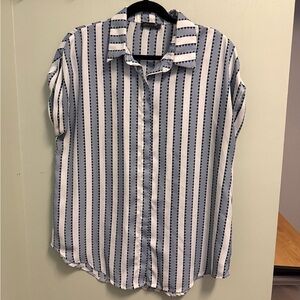 Striped Blue and White Women's Skirt